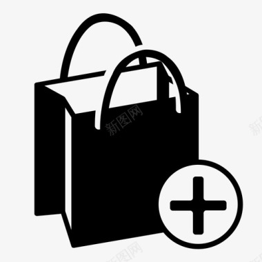 应用程序商店的标志购物袋零售购买图标图标
