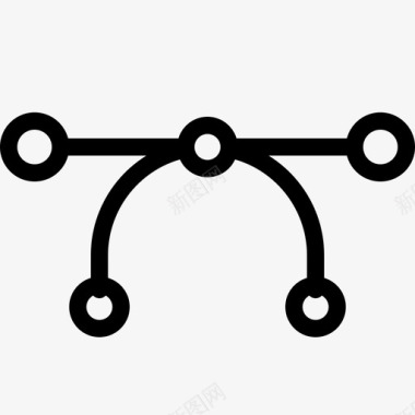 贝塞尔曲线数学输出向量图标图标