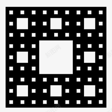 数学分形sierpinski地毯尺度不变性图标图标