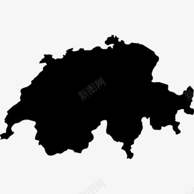 阿尔卑斯山瑞士地图位置图标图标