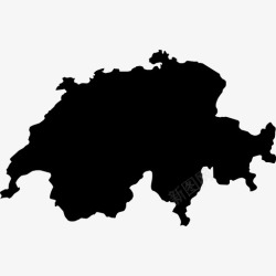 欧洲阿尔卑斯山瑞士地图位置图标高清图片