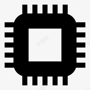 技术微芯片计算机cpu图标图标