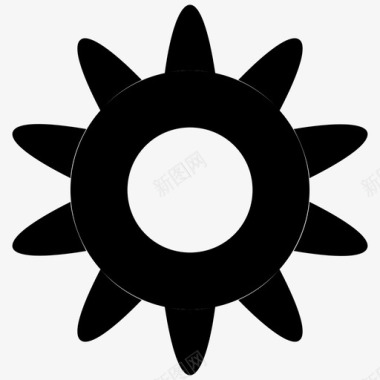 美团标志太阳复活节实心图标图标