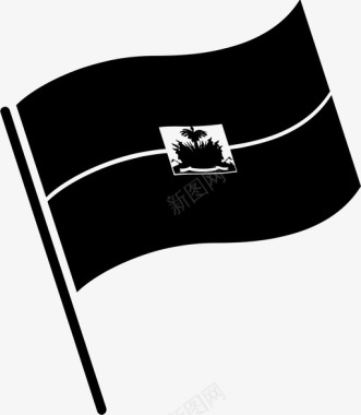 海地国旗西印度群岛符号图标图标