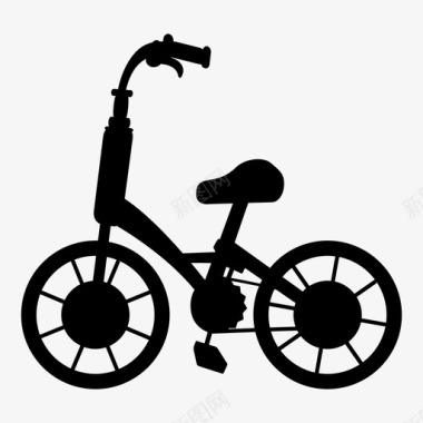 自行车手绘自行车自行车手小孩图标图标