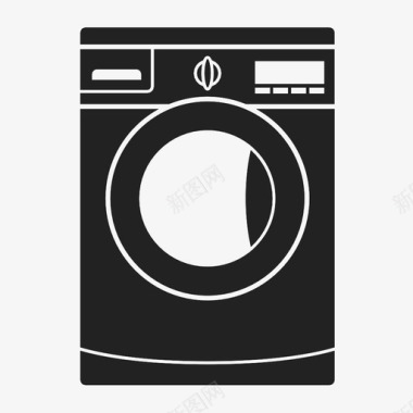 洗衣机家用电器前装图标图标