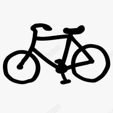 自行车手绘手工制作图标图标