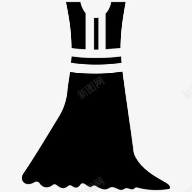 人鱼连衣裙服装长裙图标图标