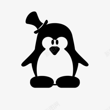 有帽企鹅企鹅图标图标