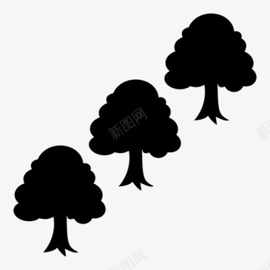 树木树干植物图标图标