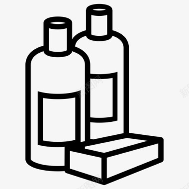 应用程序商店的标志洗发水和肥皂用品商店图标图标