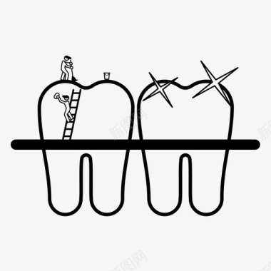 口腔卫生牙齿美白牙齿图标图标