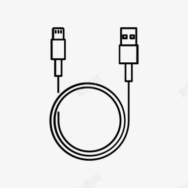 苹果充电线iphone线usb线图标图标