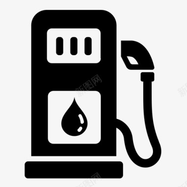高考加油煤气泵加油站汽油图标图标