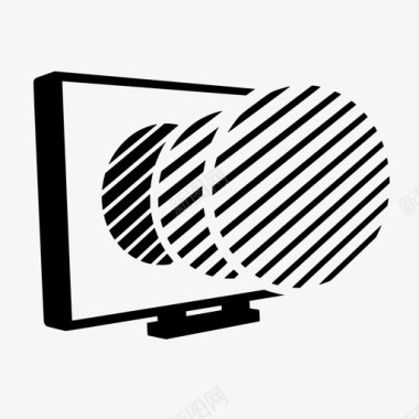 电视3d电视三维图标图标