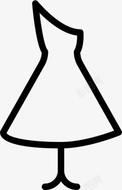 采购产品连衣裙单肩礼服女装图标图标