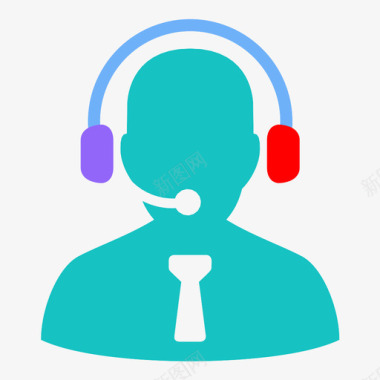 耳机电话支持话务员图标图标