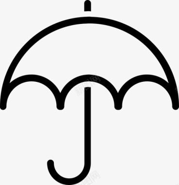 雨伞物品材料图标图标