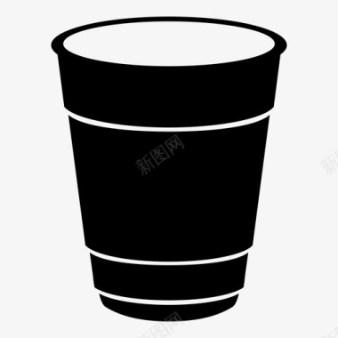 一次性塑料杯子塑料杯独奏红杯图标图标