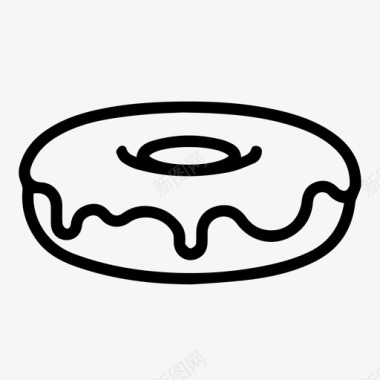 甜甜圈甜甜圈糕点垃圾食品图标图标