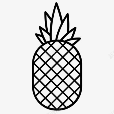 菠萝热带零食图标图标