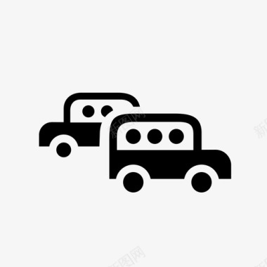 公共交通标识拼车汽车公共交通图标图标
