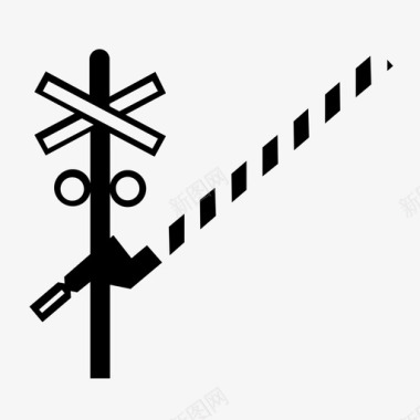 道口铁路道口火车护栏火车道口图标图标