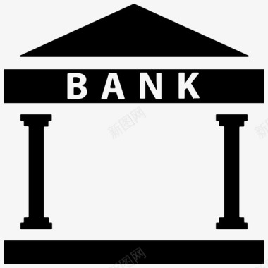 民宿建筑银行大楼建筑实体图标图标