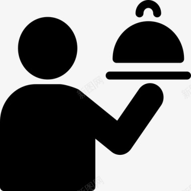 餐饮服务生客户服务食品图标图标