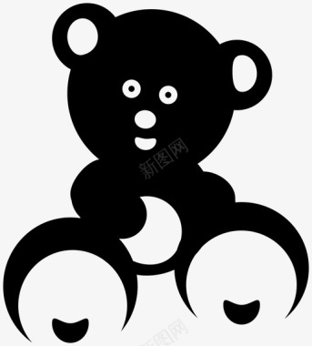 熊熊填充动物泰迪图标图标