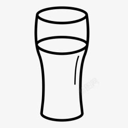 易碎啤酒杯啤酒杯易碎棕色图标高清图片