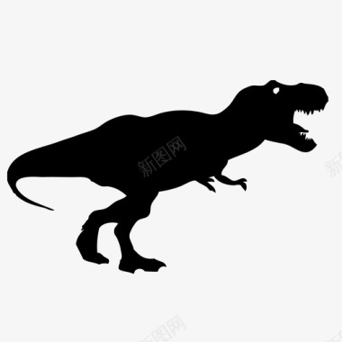恐龙动物头骨霸王龙史前捕食者图标图标