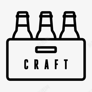 工艺啤酒盒时尚元素图标图标