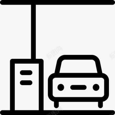 加油站加油泵加油站上的汽车图标图标