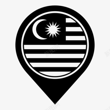 条纹马来西亚东南亚条纹图标图标