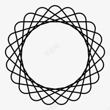 螺旋形几何线条图标图标
