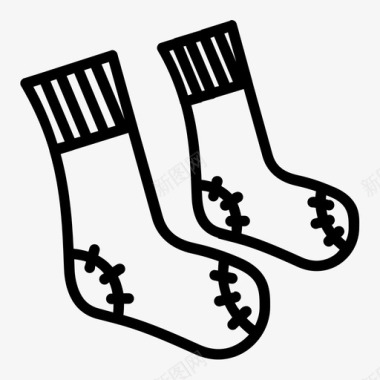 保暖的衣服袜子穿着保暖图标图标