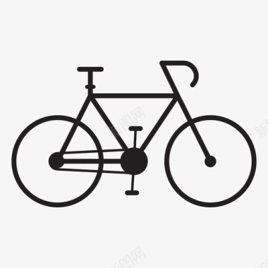 通勤自行车交通工具标志图标图标