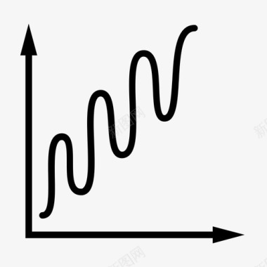 可视化设计线图统计正弦波图标图标