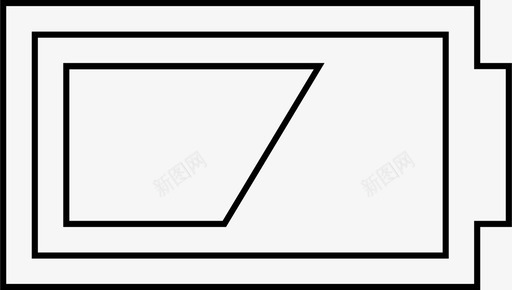 低风险半电池能量半充电图标图标