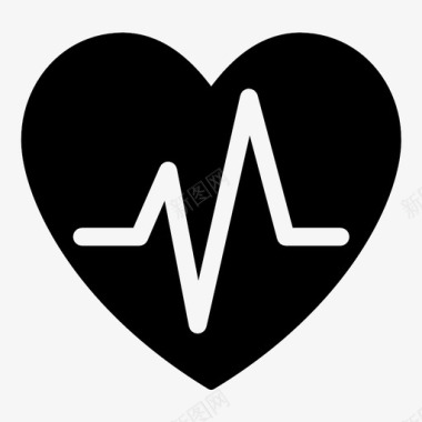 生命体征心脏病学心脏搏动心跳图标图标