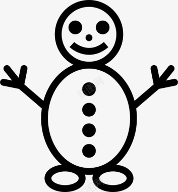 冬天的性格雪人圣诞节圣诞装饰图标图标