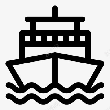 运输邮轮海上船图标图标