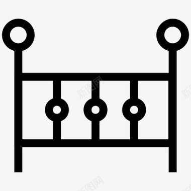 婴儿床摇床家具摇篮图标图标