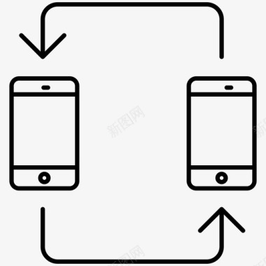 电话同步线路图标iii图标
