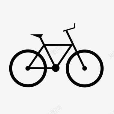 自行车双轮车轮子图标图标