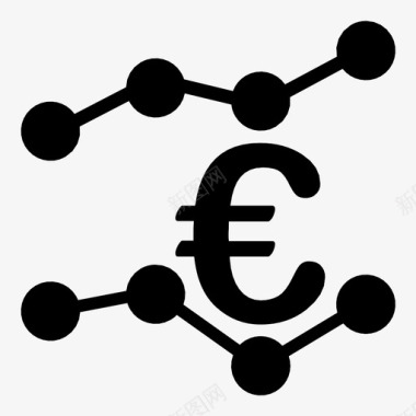 碳排放趋势欧元趋势人员资金图标图标