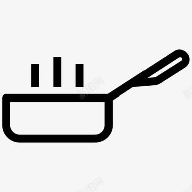 平底锅锅炖锅烹饪图标图标