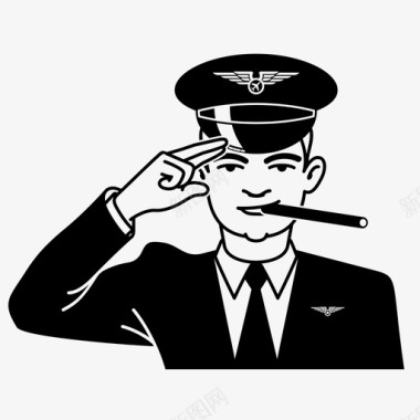 职业的帽子飞行员旅行旅行者图标图标