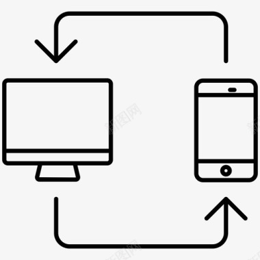 设备同步线路图标iii图标